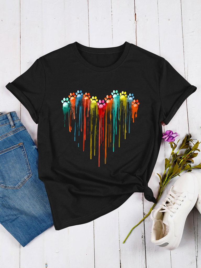 Футболка Love Claw нового цвета 2023 года: Летняя свежая мода для мужчин и женщин, европейско-американский стиль