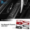 Наклейка из настоящего мягкого углеродного волокна для Renault Fluence 2009 2010 2011 2012 2013 2014 LHD Аксессуары для рамки кнопки стеклоподъемника