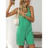 Летний свободный комбинезон без рукавов с открытыми карманами на спине и повседневными брюками