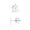 Earrings - LÉA &; ARTHUR - RABBIT Motifs - 375 White Gold - For Children - Stud Earring