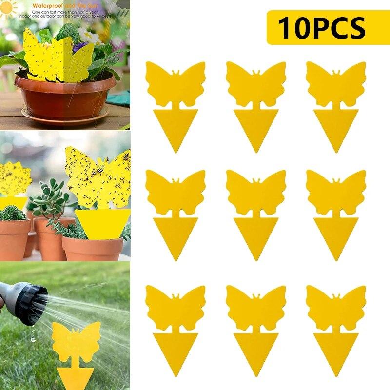 10 шт., сильные липкие ловушки для насекомых, уличные ловушки для насекомых, двусторонняя липкая доска, ловушка для борьбы с вредителями для сада