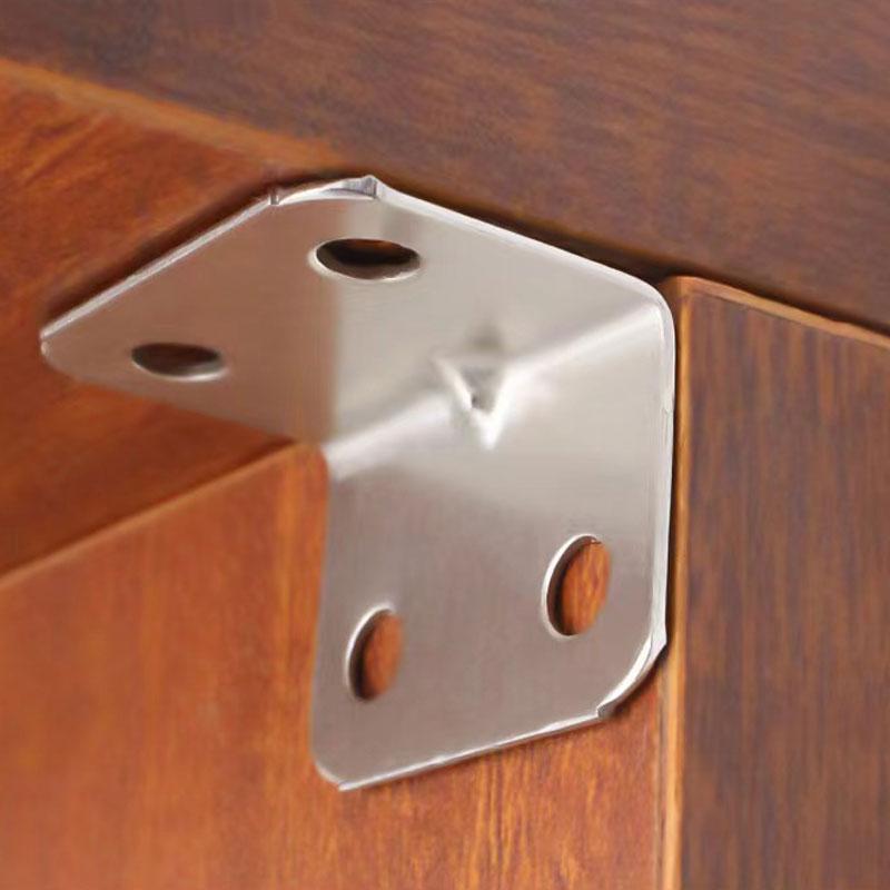 Fixing Shelf Bracket Angle Furniture Profile Door Cabinet Hardware Bed Frame Brackets Tool Stainless Steel Wall Shelves Iron