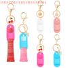 Portable Slipper Shape Silicone Keychain Cap Durable Lipgloss Storage Holder Balm Cap Accessory Compatible with Various Brands