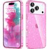 Прозрачный чехол с блестками для iPhone 17 Pro Max Air 16E 16 E 15 Plus 14 13 12 17Pro 11 Золотой Оранжевый Черный Розовый Фиолетовый Милый Женский Девичий Чехол для телефона Аксессуары