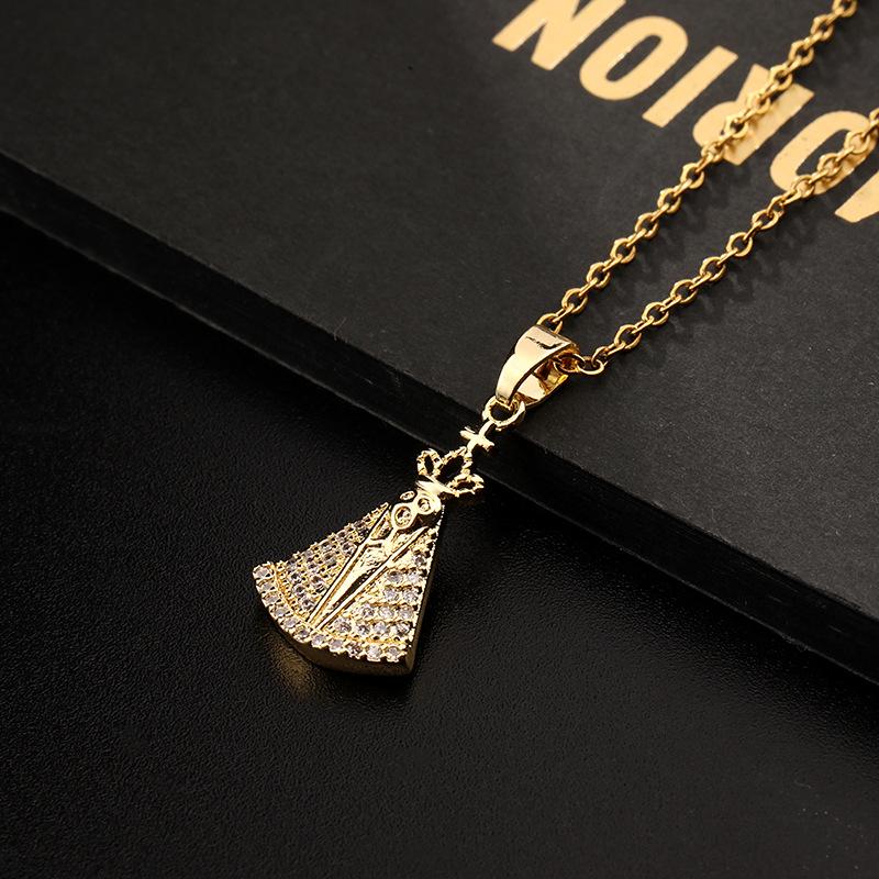 Fashion Micro-Set Multi- Zircon Necklace Pendant Jewelry For Women
