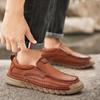 Мужская кожаная обувь ручной работы, мокасины, повседневные удобные мужские лоферы, кожаные туфли без застежек, мужская обувь на плоской подошве, распродажа, прогулочная обувь