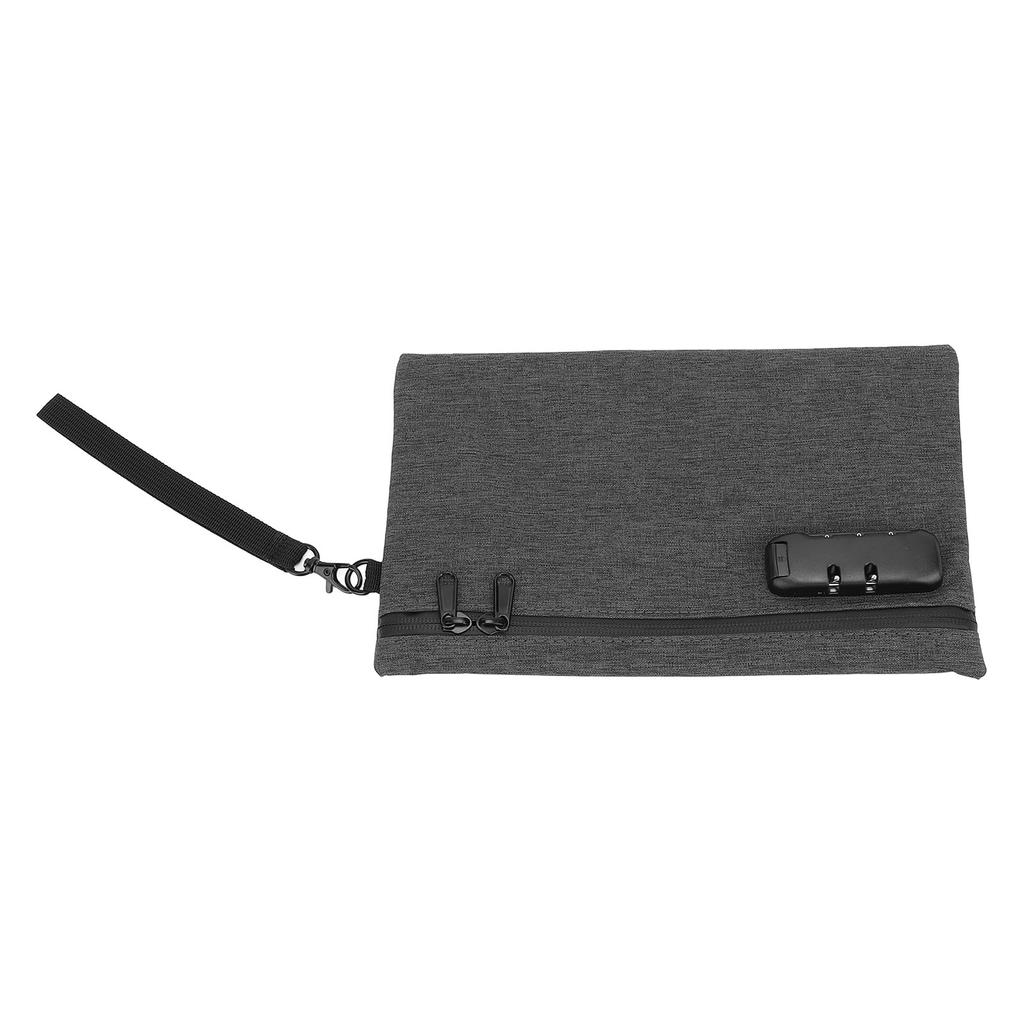 Activated Carbon Smell Proof Bag with Combination Lock Gray Smell Isolation Storage Pouch for Home