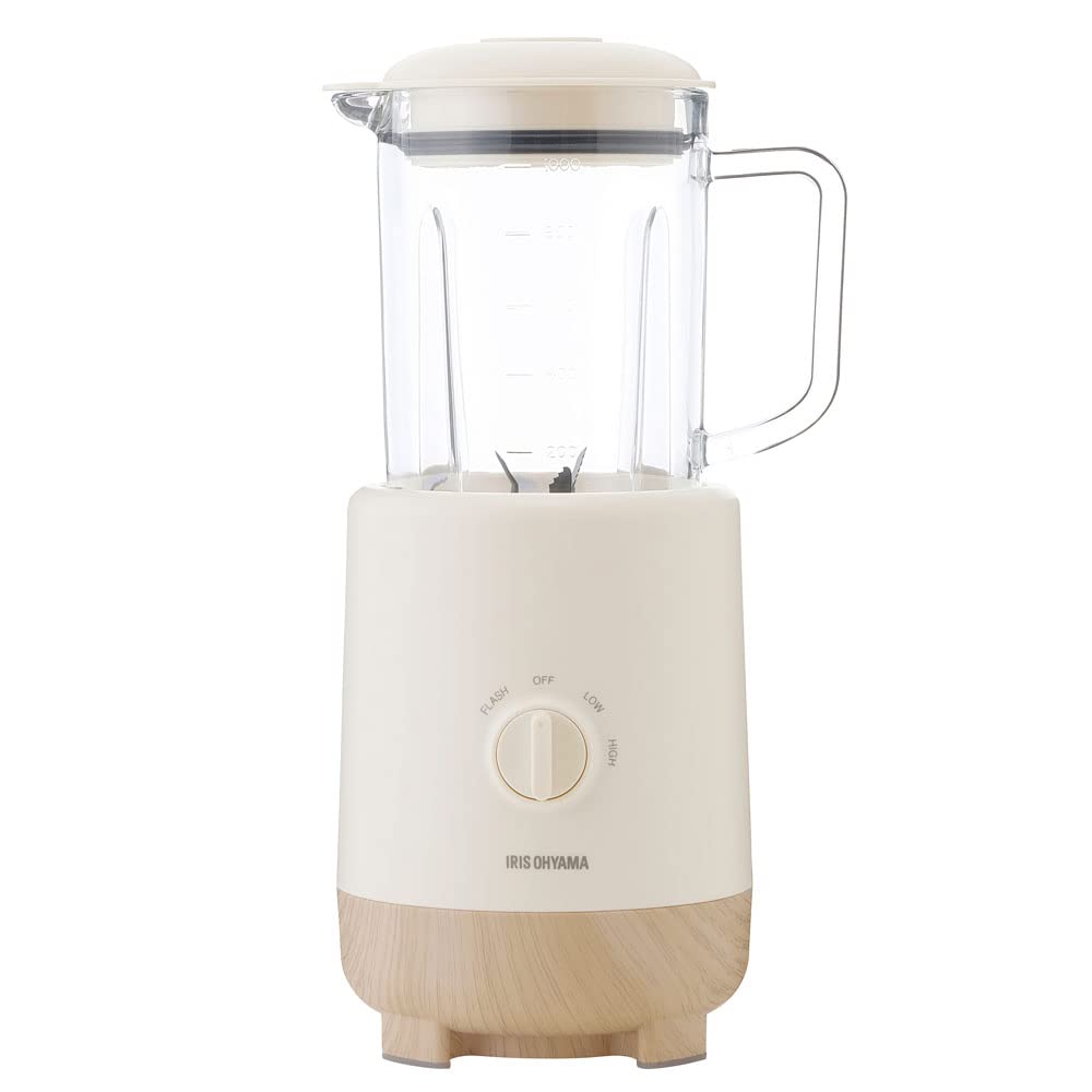 Iris Ohyama Ice Fruit Easy Quiet Easy 2022 Model Blender, Compatible, Smoothies, Desserts, Mousses, Soups, Cooking, Design, 3-Level Adjustment,