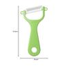 Kyocera Ceramic Peeler, Rust-Resistant, Easy to Clean, Natural Green, Angled Blade, Lightweight and Sharp, Long-Lasting, Non-Staining, Sterilizing and