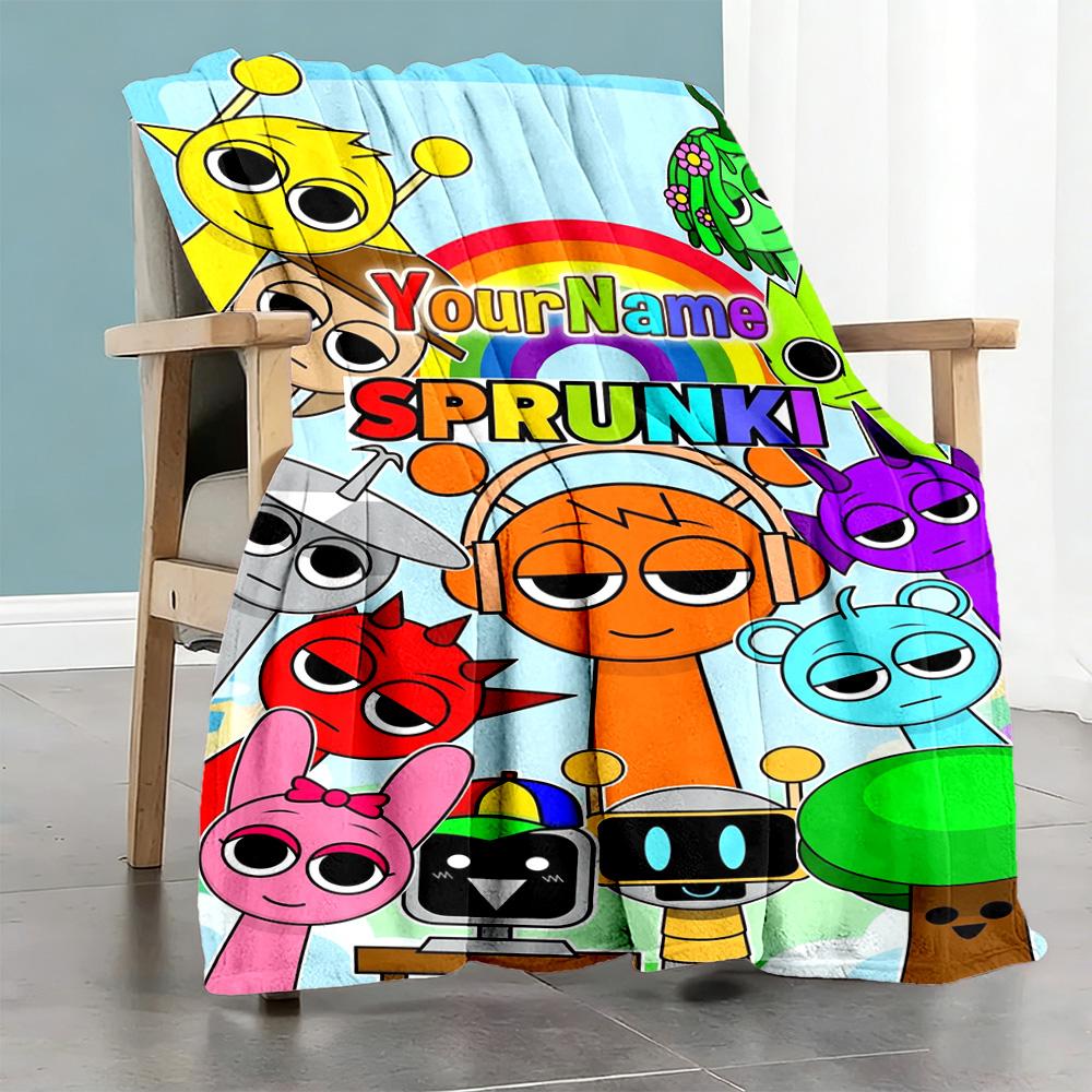 Numberblocks Personalized Text Blanket Lightweight Personalized Blanket Soft Warm Cozy Perfect for Couch Home Decor Sofa Office Ideal for All Seasons