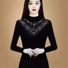 German Velvet High-End Long-Sleeve Warm Base Layer: Autumn/Winter Semi-High Collar Top