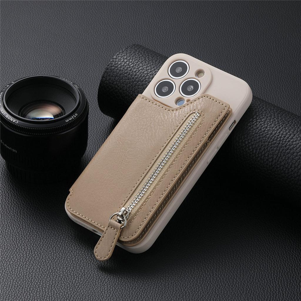 Кошелек на молнии с держателем для карт, чехол для телефона для iPhone 13 12 Mini 15 14 11 Pro Max XS XR X 7 8 Plus, жесткий противоударный чехол