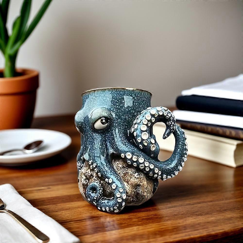Creative Ocean Creature Octopus Mug Coffee Tea Ceramic Mug Decoration Gift less