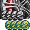 4pcs/lot 56mm Dragon Car Wheel Center Hub Cap Badge Sticker Aluminum Wheel Center Cover Emblem Decals