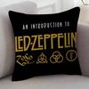 Rock Band Led Zeppelin Cute Cartoon L Game Cushion Cover Pillowcase Upholstery Sofa Throw Pillow Home Decor Pillowcas
