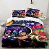 3PCS Cold-play Bedding Set Printed Duvet Cover Closure Includes 1 Duvet Cover & 2 Pillowcases for All Seasons Bedroom Decor