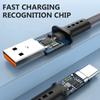 Кабель для передачи данных 3 в 1, плоский плетеный кабель мощностью 66 Вт, подходит для кабеля для передачи данных с ОС Android Type-c, Apple 5A, сверхбыстрая зарядка