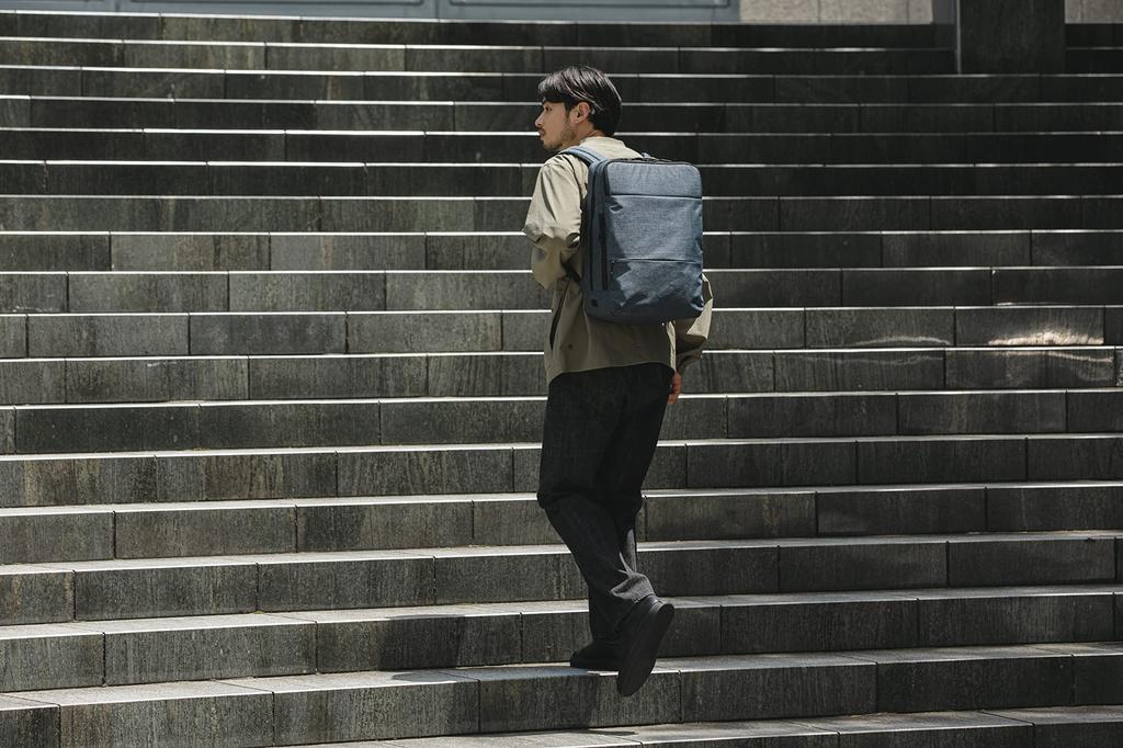 Ace Gene Front Pack R Business Backpack (No. 67823) with Smartphone Tray, Fits a B4 Size, 15.6-inch Laptop, and Front-Holding Design