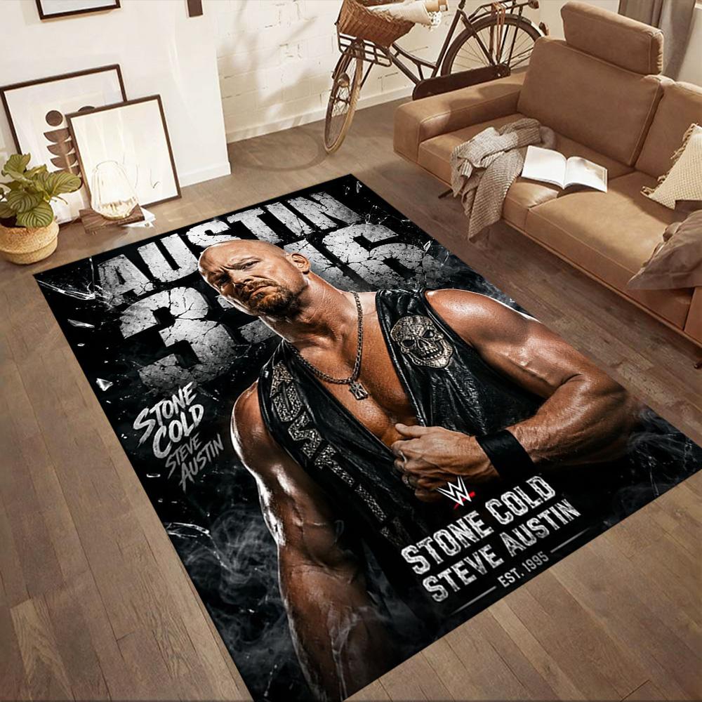 Stone Cold Steve Austin Square rugs are a great choice for living rooms, bedrooms, home décor, and as gifts.