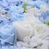 4 шт. Сине-белый искусственный цветочный стеновой панели Шелковая гортензия Роза Фон для свадьбы Домашней вечеринки Декор DIY Фотофон