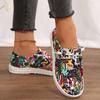 Women Sneakers New Elegant Printed Flat Designer Shoes for Women Fashion Round Toe Casual Sneakers Women Fashion Outdoor Loafers