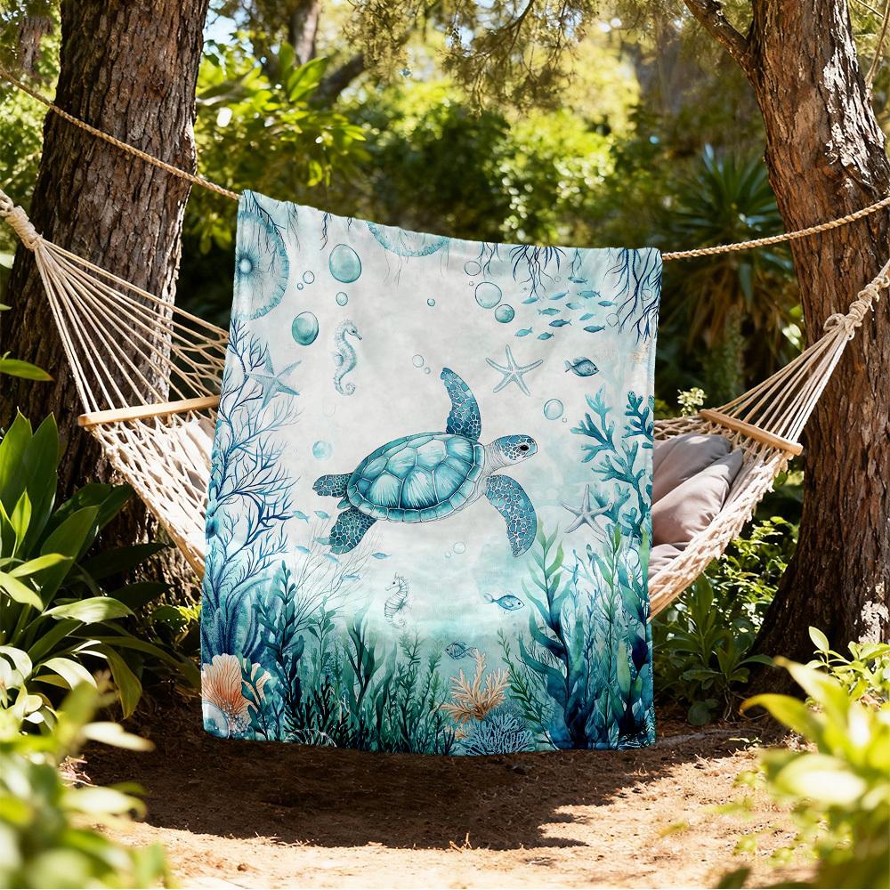 Ocean Sea Outdoor Flannel Blankets, Outdoor travel, Home Blankets, Fan Gifts,Suitable for All Seasons, Christmas Gifts. R1127069