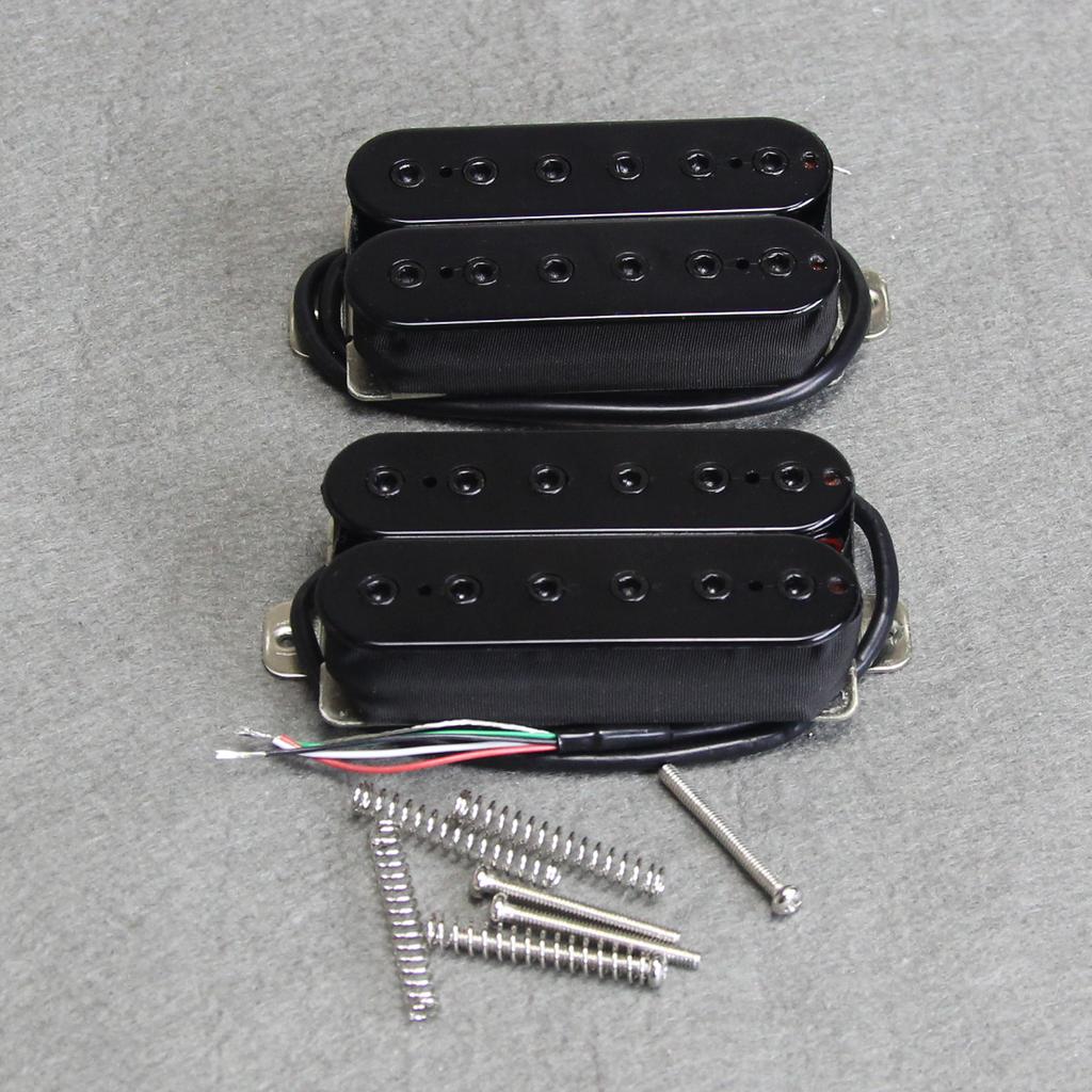 FLEOR Комплект звукоснимателей Humbucker для электрогитары, комплект для грифа и бриджа, керамический магнит, гитарные запчасти, Черный / Белый на выбор