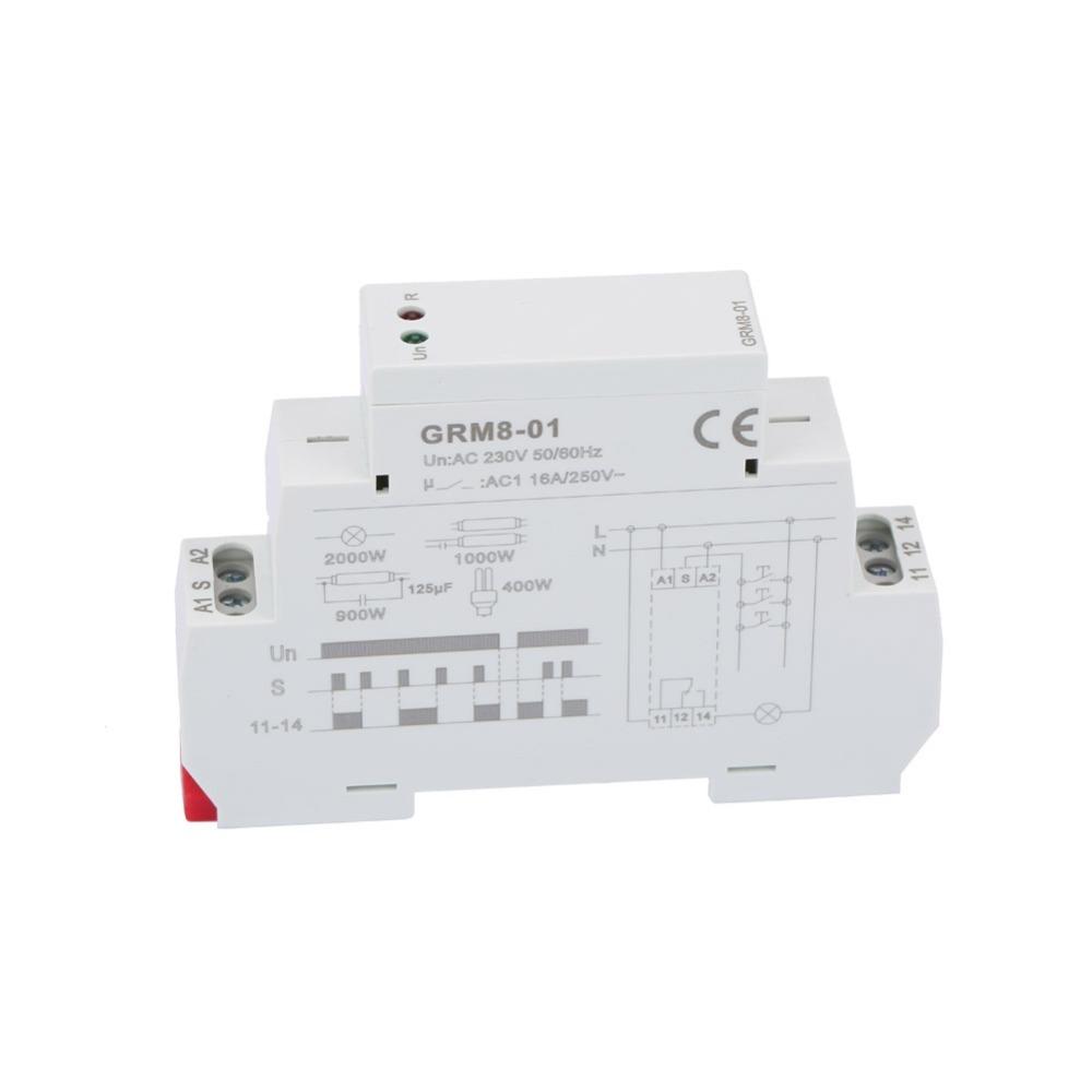 Din Rail Mount Electronic Impulse Relay AC 230V Din Rail Impulse Relay  Electrical Systems