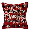 Festive Christmas Cushion Cover Featuring Adorable Reindeer And Snowflakes Design