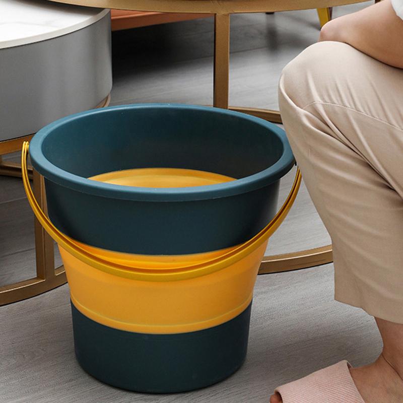 Портативное складное ведро, многофункциональное, утолщенное, силиконовое ведро, для кемпинга, мытья автомобиля, рыбалки, ванной комнаты, инструментов