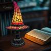 Витражная лампа в виде шляпы ведьмы с питанием от USB, винтажная шляпа волшебника, ночник для гостиной, спальни, ванной комнаты, кухни, прикроватный светильник