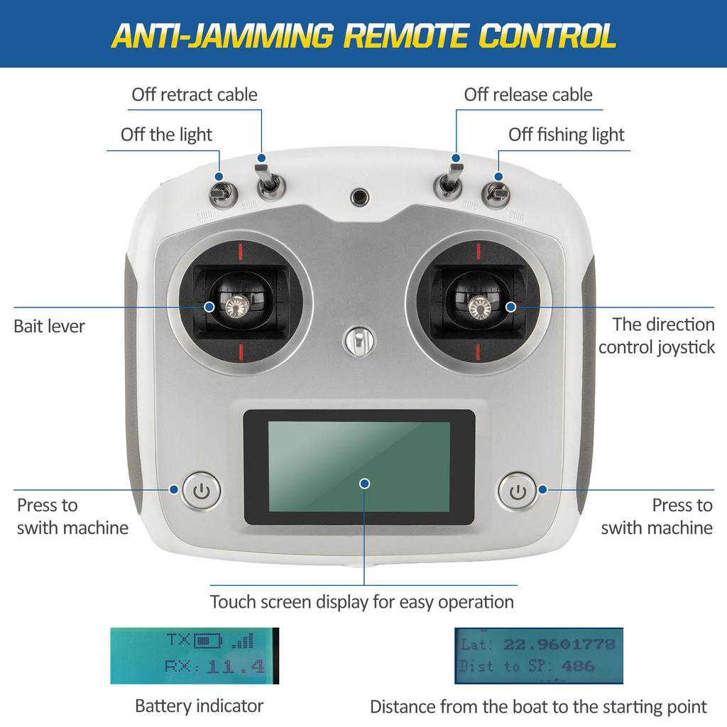 Лодка для наживки с GPS, радиоуправлением, нагрузка 8 кг, с дистанционным управлением 600 м, лодка для морской рыбалки с эхолотом