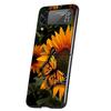 Красивый чехол для телефона с принтом желтого подсолнуха для Samsung Galaxy Z Flip 7 6 5 4 3 5G Flip7 Flip6 Flip5 Flip4 Flip3 Черный Fundas