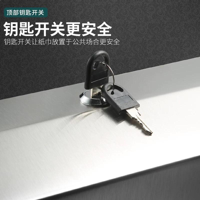 Stainless Steel Wall-Mounted Hand Towel Dispenser Bathroom Kitchen Commercial Use No Drill Installation