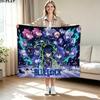 Bluelock Print Flannel Blanket High Quality Warm Comfortable Cover for All Seasons Perfect for Gifts Home Decor