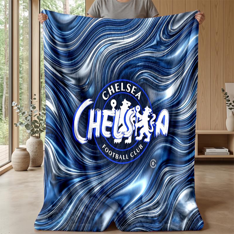 Chelsea FC Theme blanket Soft Flannel Blanket Plush Throw Blanket Cozy Sofa Bed Blanket for Home Decor