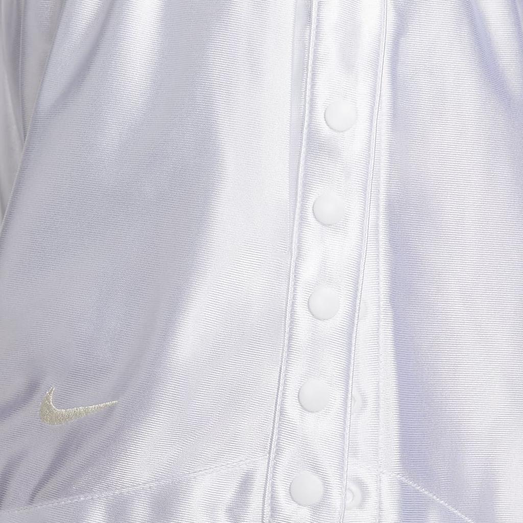 Nike Спортивные однотонные повседневные шорты с высокой талией и пуговицами по бокам, женские шорты белого цвета FQ0699-100