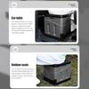 70L Foldable Toilet for Outdoor Camping Trash Can Storage Box Potty for Adults Kids Cover Design Seat Toilet for Picnic Travel