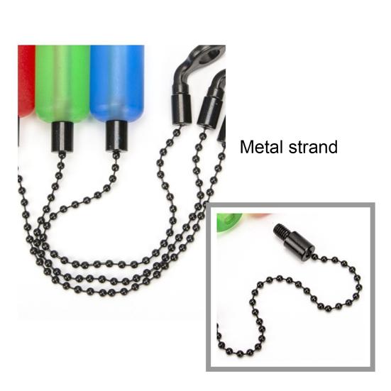 Fishing Alarm Drop-resistant Anti-rust Anti-corrosion Hollow Design Alert Frosted Feel Metal Painting Soft Chain Fishing Swinger Fishing Gear