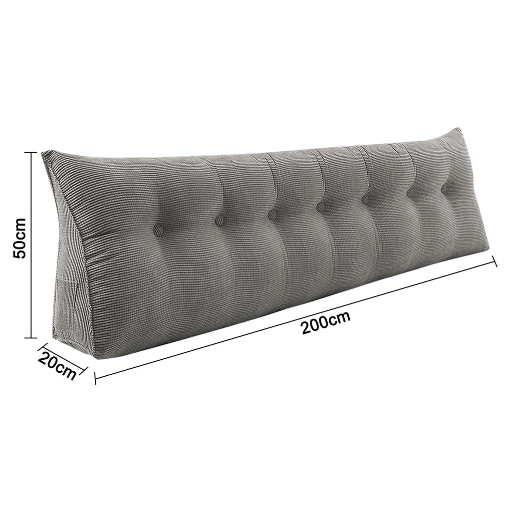 Back Cushion Long Wedge Cushion Lumbar Cushion 120/140/160/180/200cm, For Bed Sofa Reading Pillow Headboard Cushion