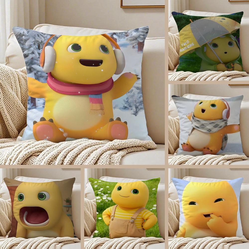FUN CUTE NNAILONG Cushion Cover Pillowcase Antidustmite Invisible Zipper Short Plush Sofa Cushion