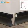 1 м H50/80 мм светодиодный плинтус алюминиевый профиль поверхностный твердый балочный световой канал металлический настенный плинтус линейный светильник молочный чехол