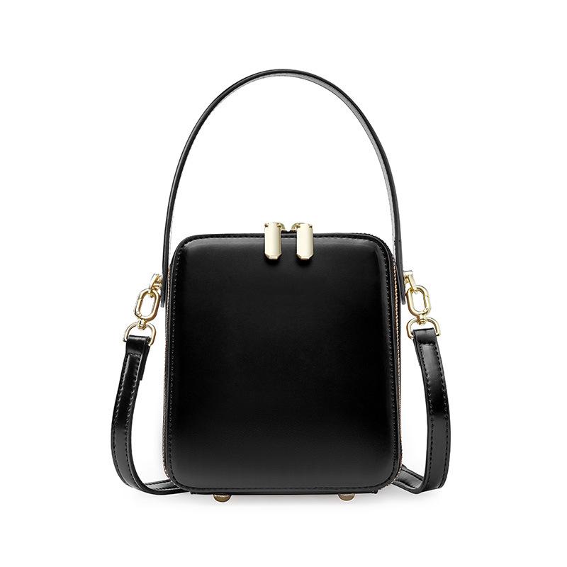 New Bag Women's Fashionable Leather Box Bag Light Luxury Crossbody Bag Hand Held Shoulder Bag