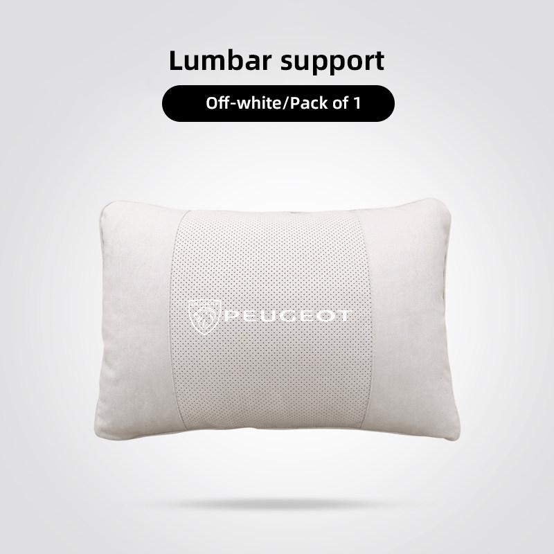 Suede Car Keychain Breathable Neck Pillow Memory Foam Lumbar Pillow For Peugeot 208 3008 308 508 607 106 406 407 307 206 301 408
