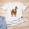 Funny Hedgehog Riding Llama Unisex T-shirt