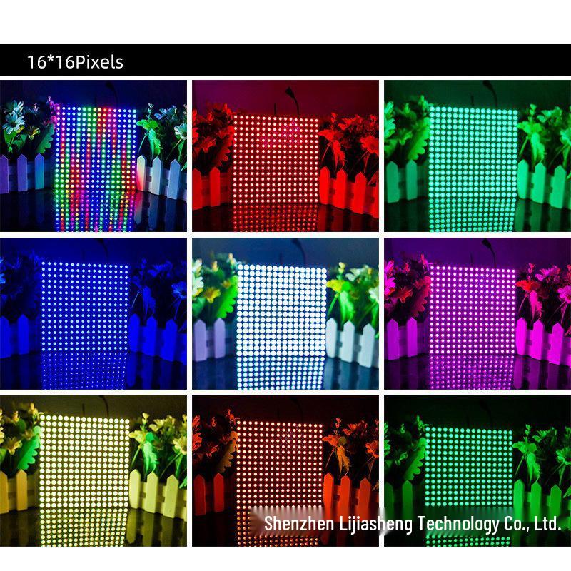 WS2812 Светодиодная матрица RGB Dream Color, Гибкий дисплей, Программируемый источник точечного света DC5V, Полноцветный.