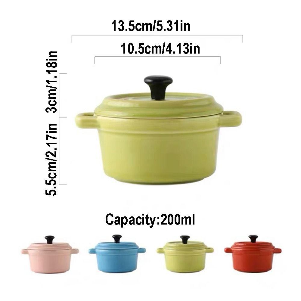 Миска для варки яиц на пару, защищающая от ожогов, с подвесными ушками, мини-кастрюля с крышками, миска для французского лукового супа, масло