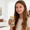 500ml Christmas Cups With Lids And Straws Color Changing Water Cup With Lid Straw Reusable Glass Drink Bottle Chrismas Gift