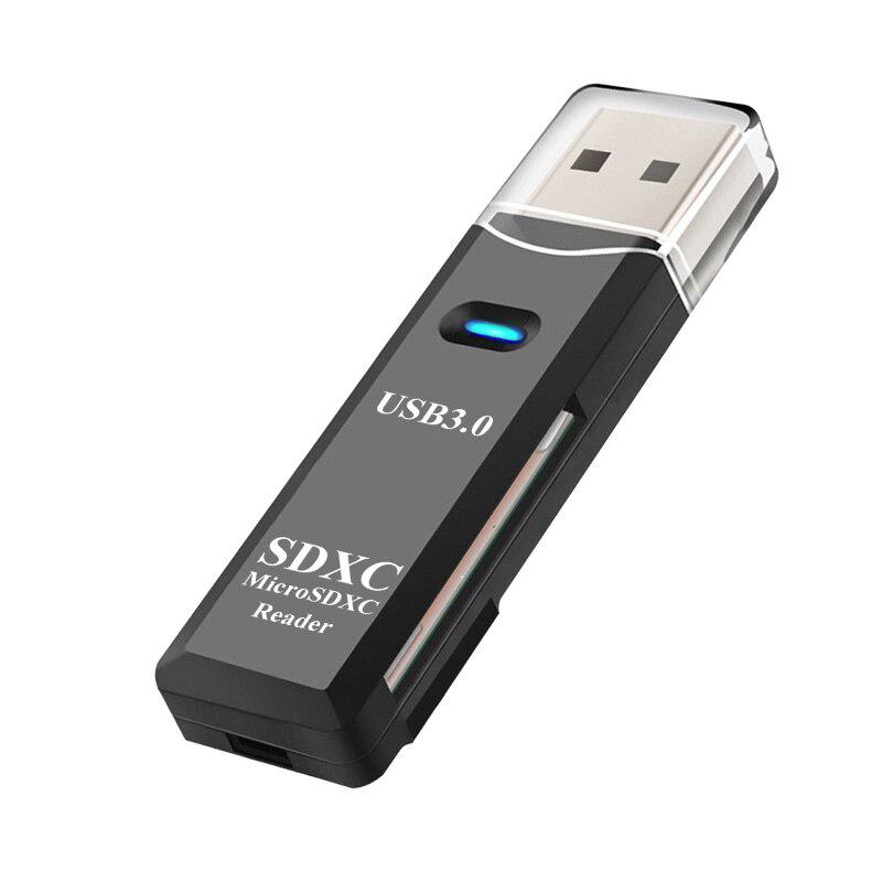FONKEN USB-устройство для чтения карт памяти 3,0 TF SD-устройство для чтения карт памяти 2 в 1, адаптер для устройства чтения карт памяти, ПК, ноутбука, устройство чтения смарт-карт памяти, адаптер MicroSDXC Rider