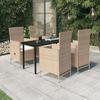 VidaXL Garden Dining Set with Cushions 5 Pcs Beige, 59.2 Kg